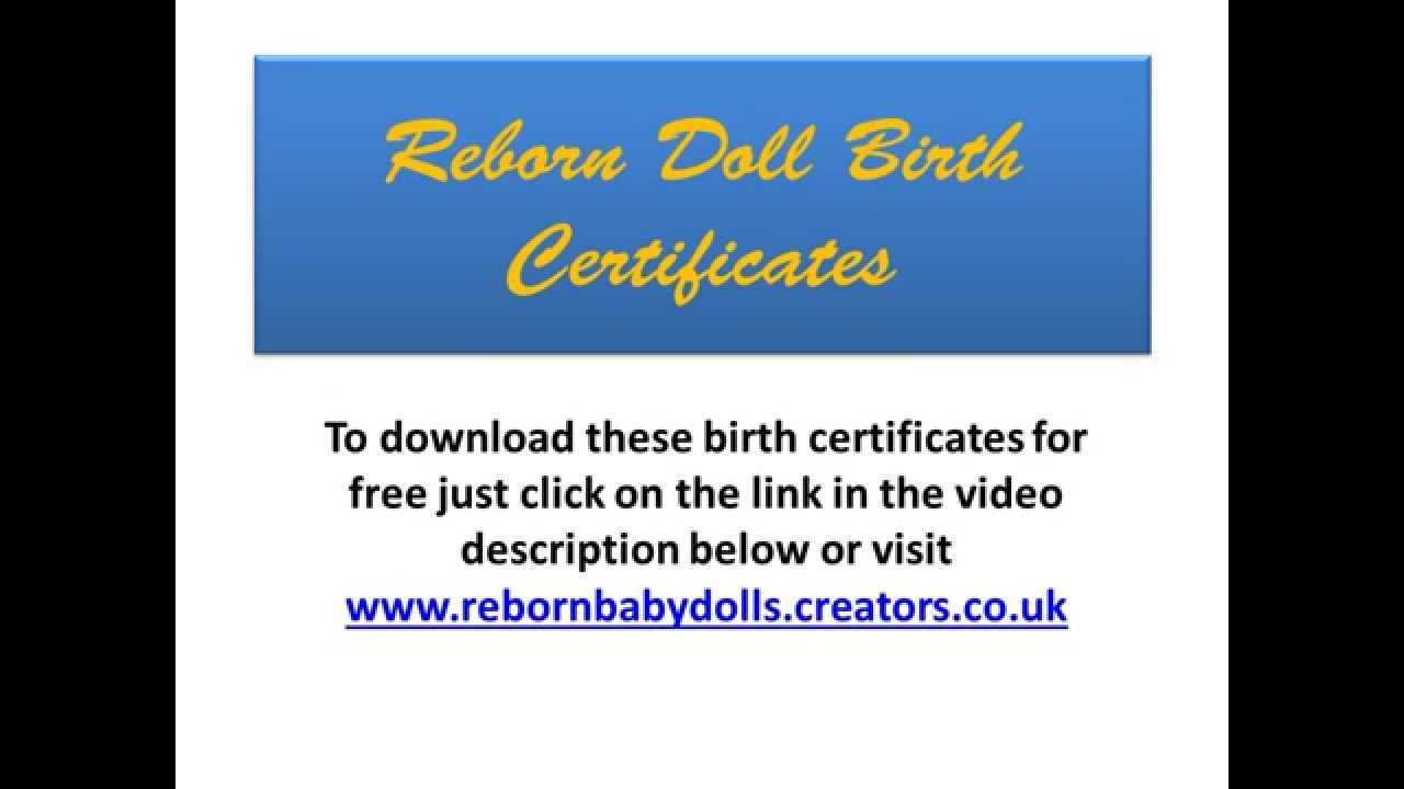 Reborn Dolls Birth Certificates You Can Download A Small Selection Of Boy  Reborn Dolls Birth Certi With Baby Doll Birth Certificate Template
