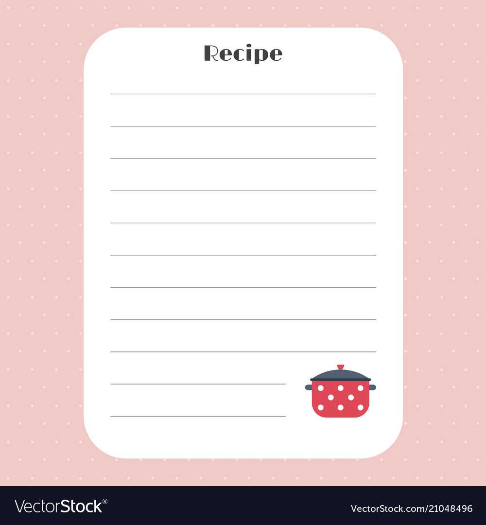 Recipe Card Template For Restaurant Cafe Bakery Regarding Restaurant Recipe Card Template