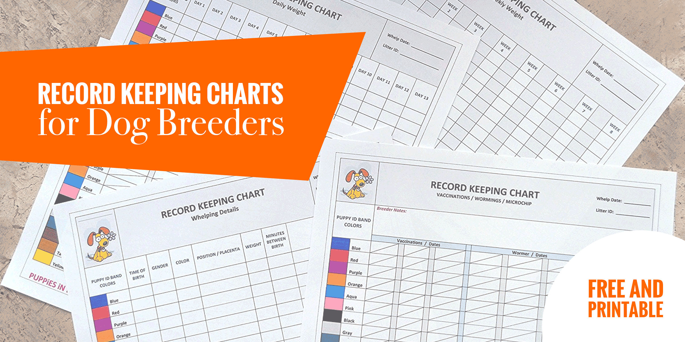 Record Keeping Charts For Breeders — Free Printable Puppy Forms Within Dog Grooming Record Card Template