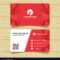 Red Geometric Business Card Template Inside Template For Calling Card