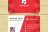 Red Geometric Business Card Template within Calling Card Free Template