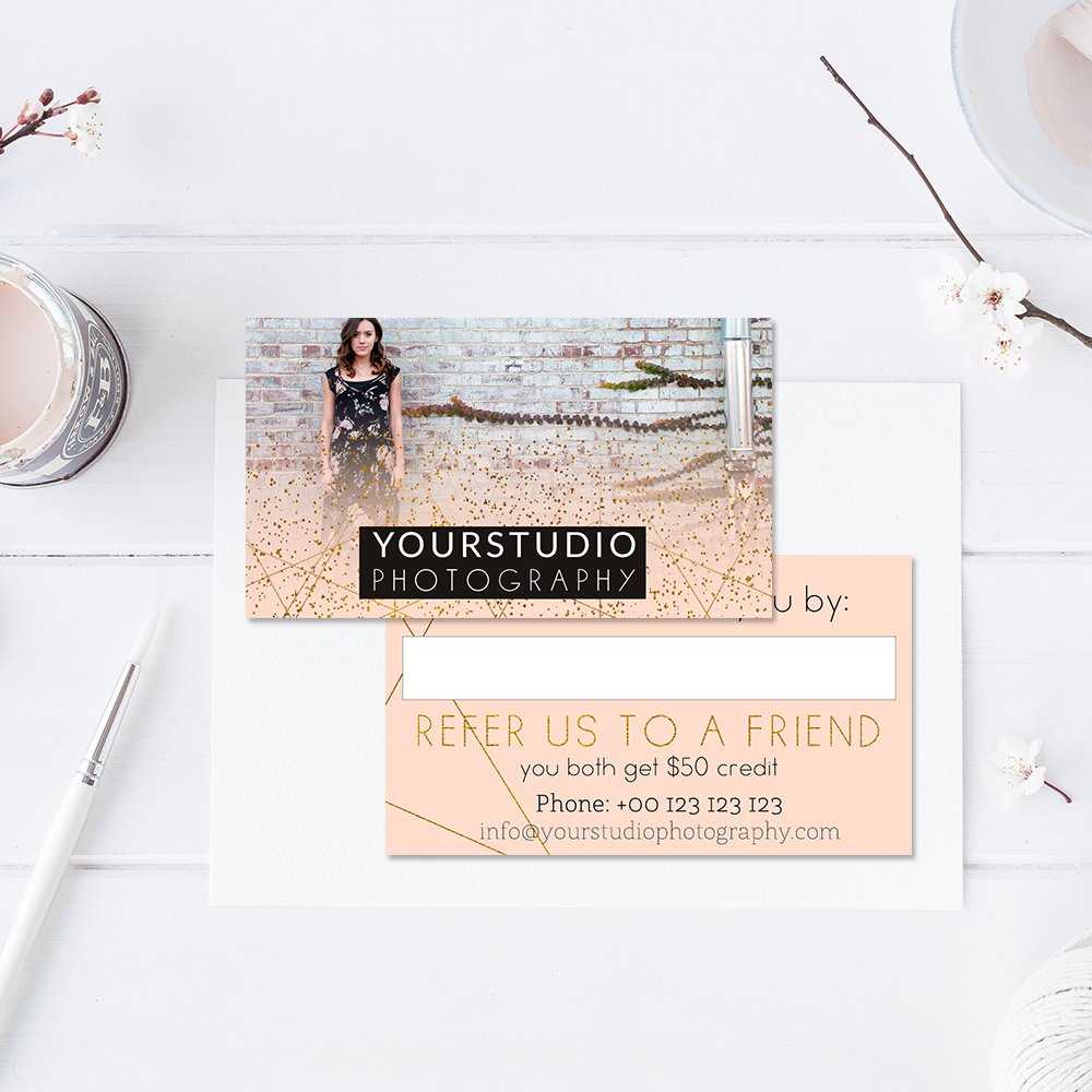 Referral Card Template | Pastel Greetings Pertaining To Photography Referral Card Templates