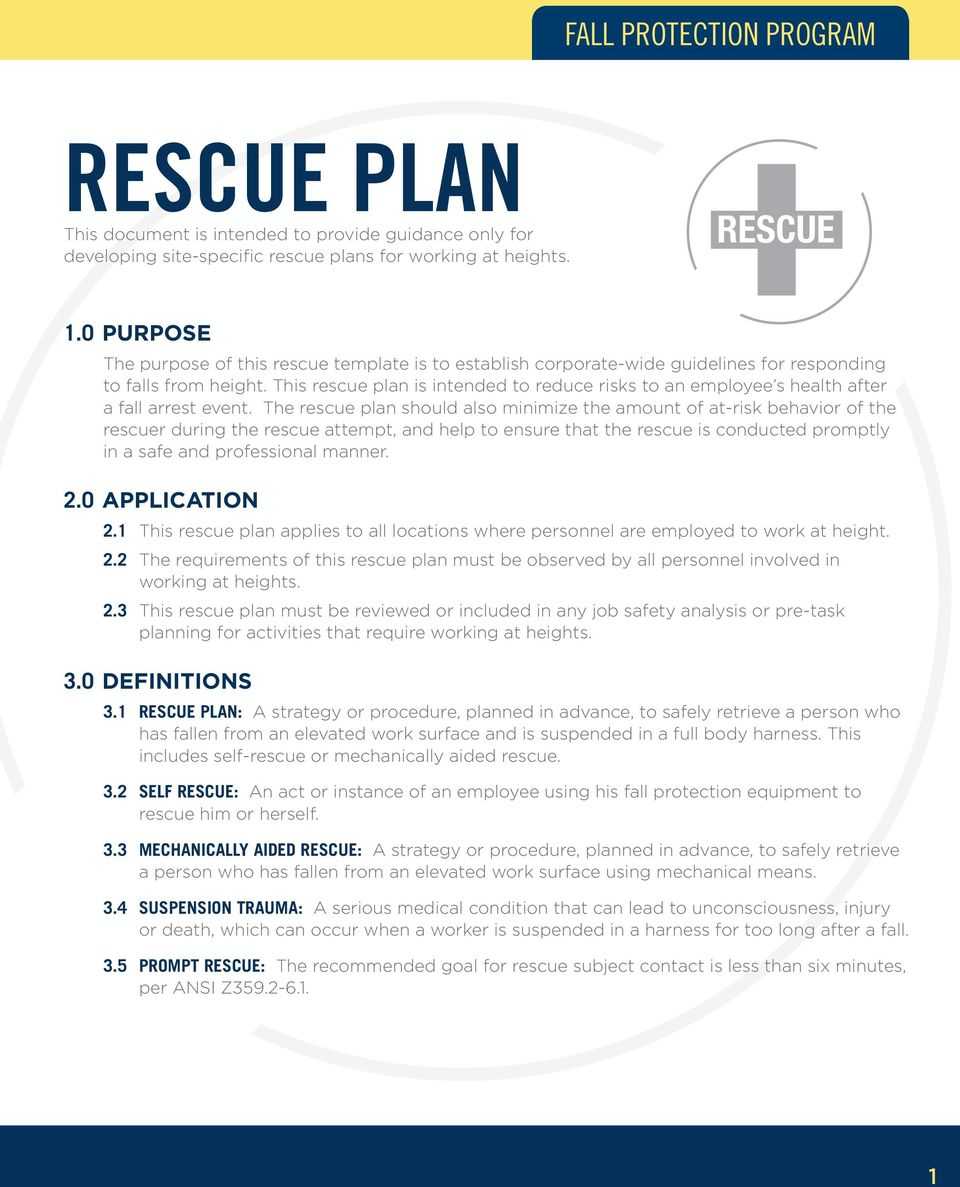 Rescue Plan Fall Protection Program – Pdf Free Download With Regard To Fall Protection Certification Template