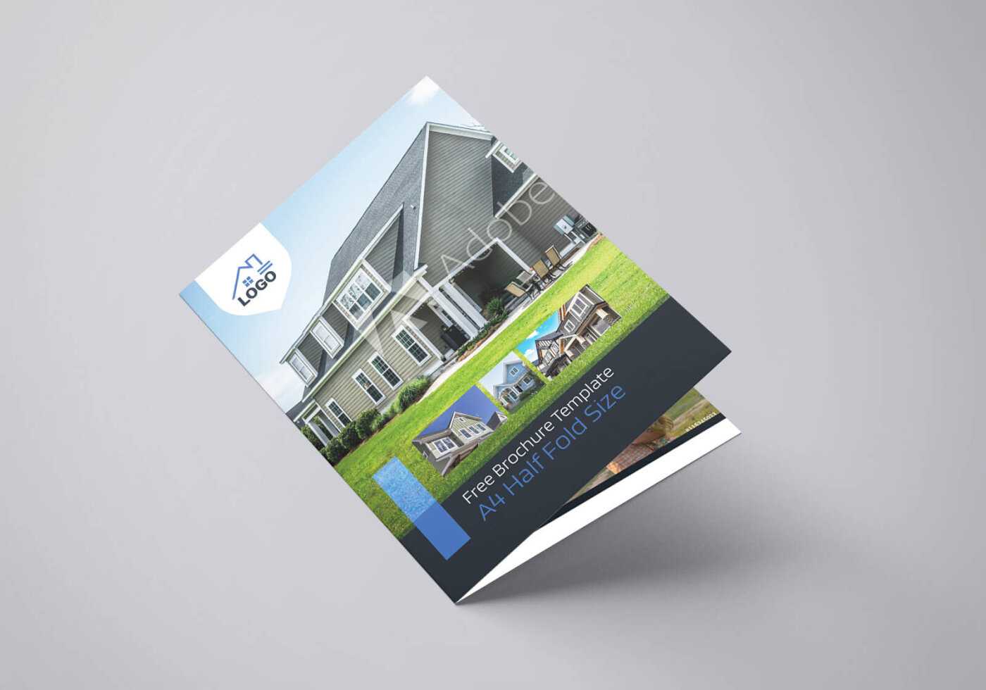 Residential Real Estate Half Fold Brochure Template With Half Page Brochure Template