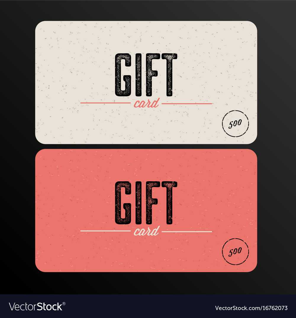 Retro Gift Card Template Regarding Gift Card Template Illustrator