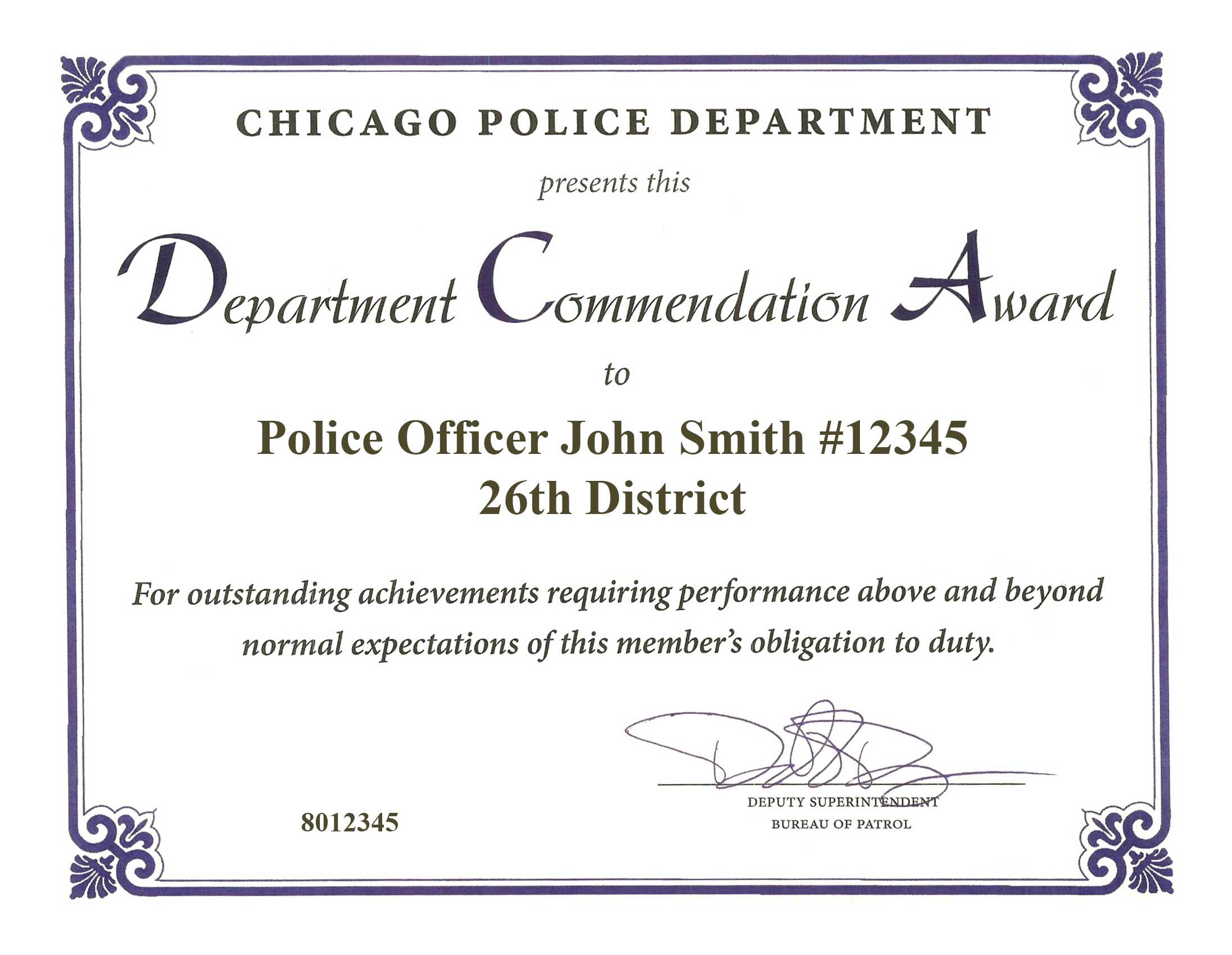 Ribbon Awards | Chicagocop Throughout Life Saving Award Certificate Template