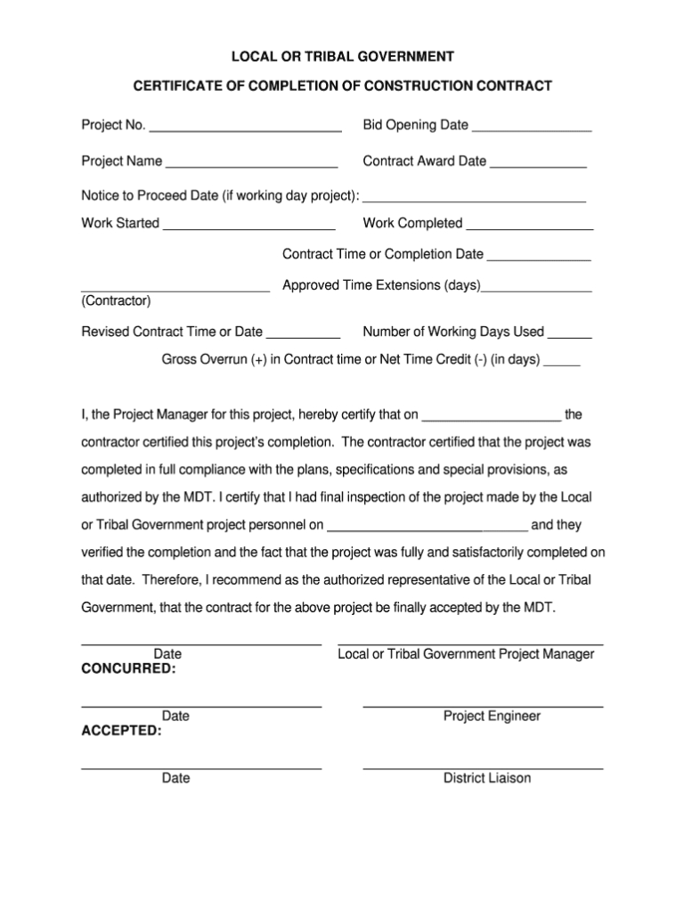 Roof Certificate Of Completion – Fill Online, Printable with ...