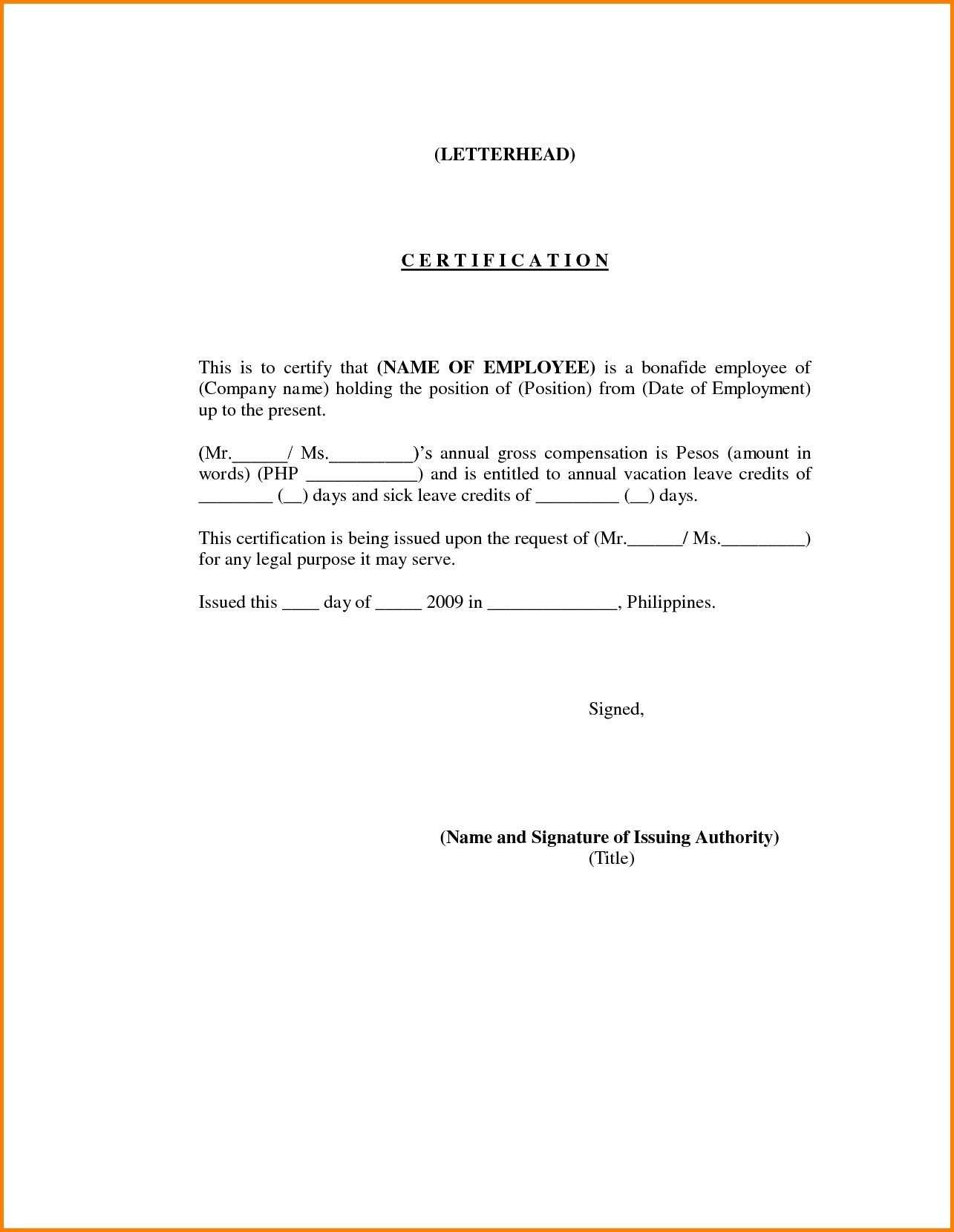Sample Certificate Of Employment And Compensation – Beyti Intended For Certificate Of Service Template Free