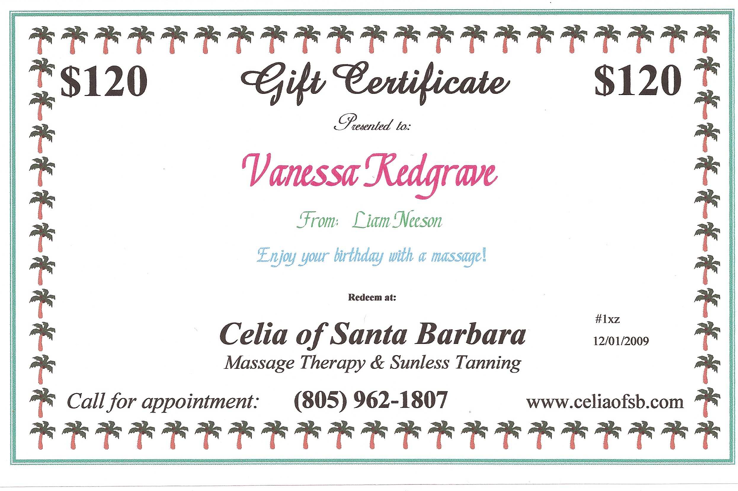 Samples Gift Certificates – Beyti.refinedtraveler.co Pertaining To Massage Gift Certificate Template Free Printable