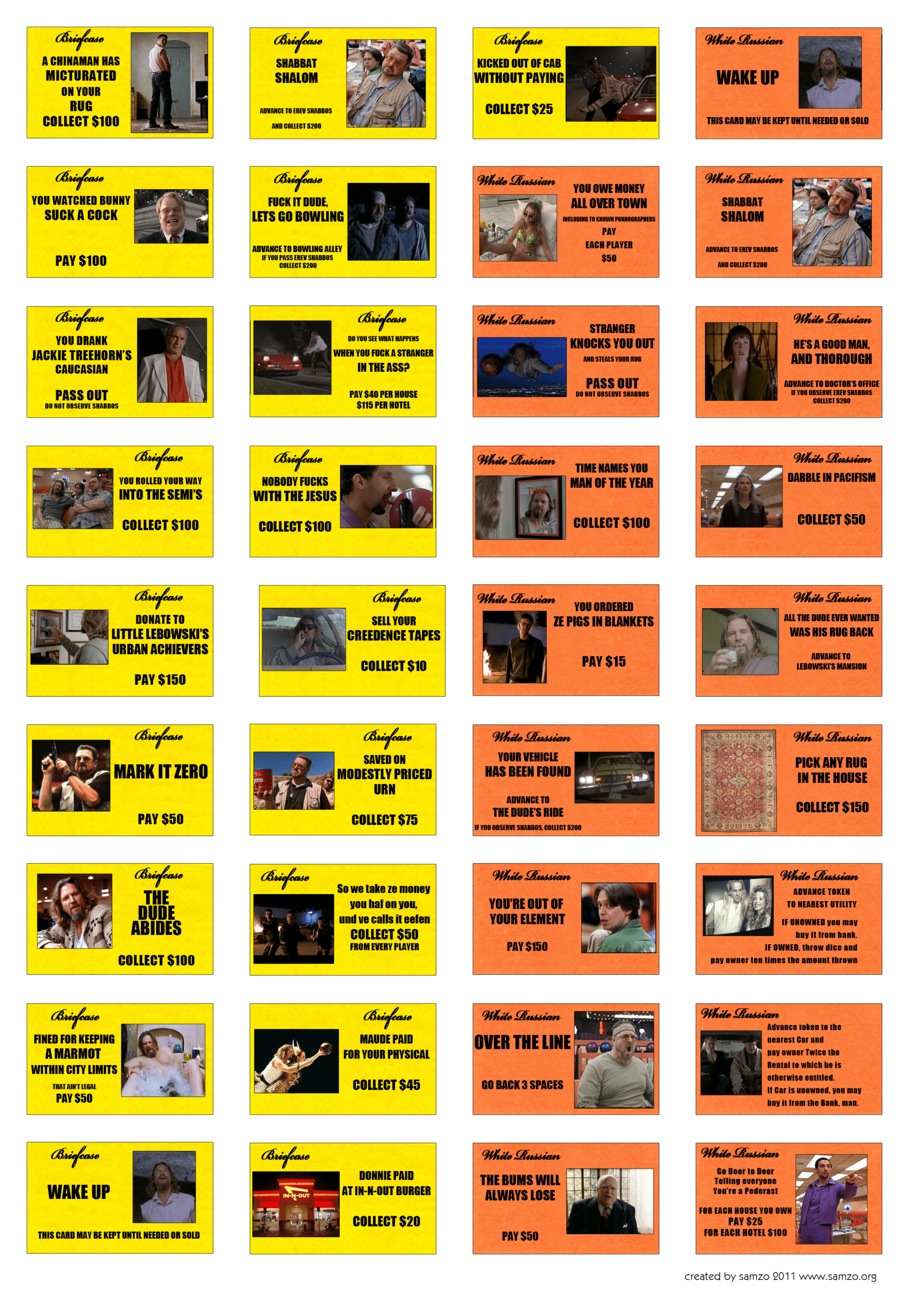 Samzo Dot Org Intended For Monopoly Chance Cards Template