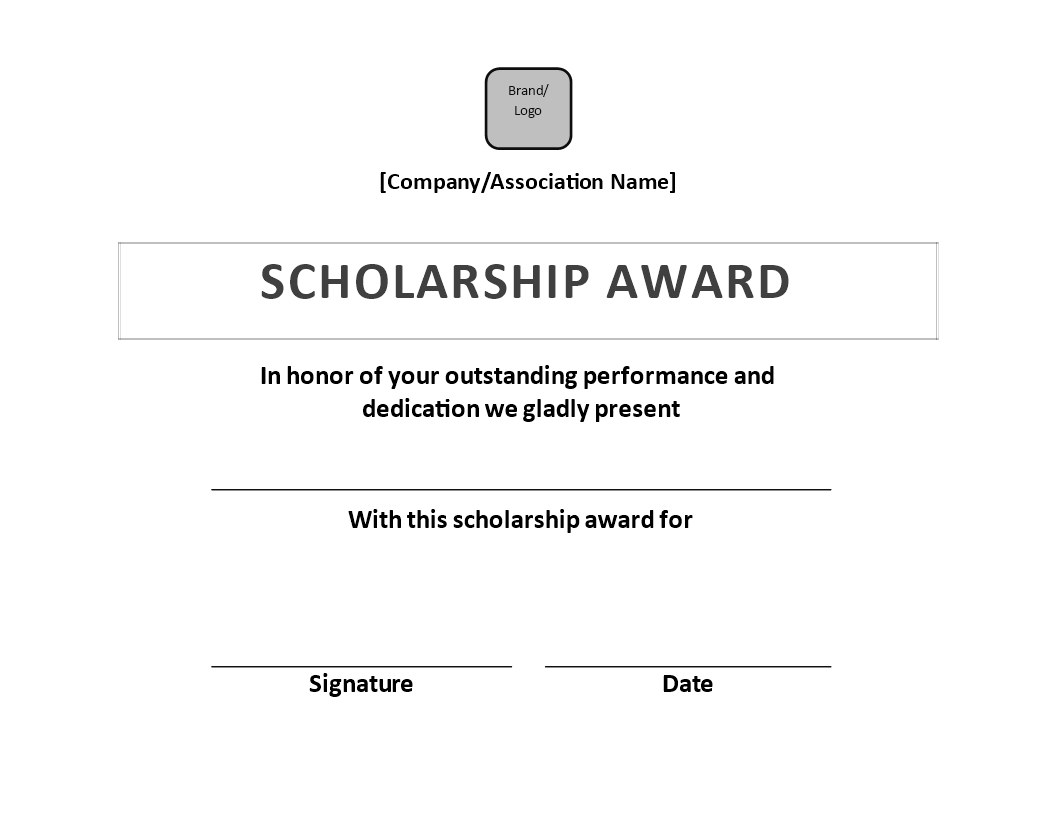 Scholarship Award Certificate Sample | Templates At Pertaining To Scholarship Certificate Template Word