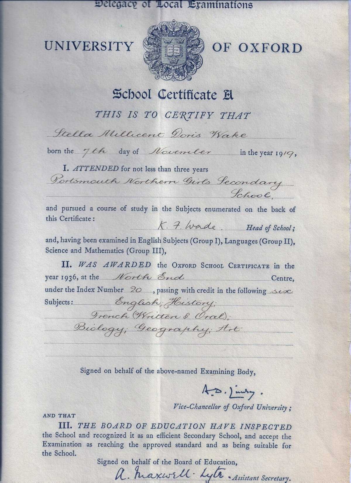 School Certificate (United Kingdom) – Wikipedia Regarding Leaving Certificate Template
