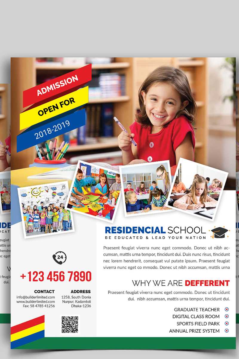 School Flyer Corporate Identity Template Within School Brochure Design Templates