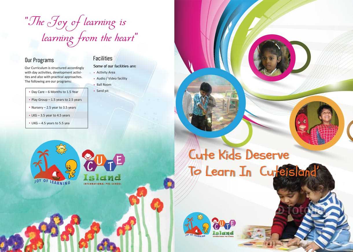 School Pamphlet Design – Beyti.refinedtraveler.co Inside Play School Brochure Templates