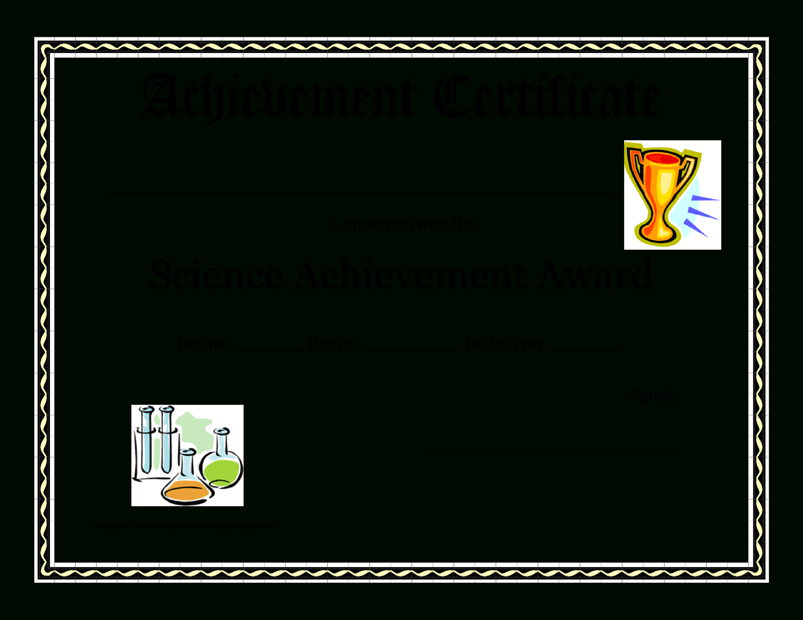 Science Achievement Award Printable Certificate | Templates Intended For Life Saving Award Certificate Template