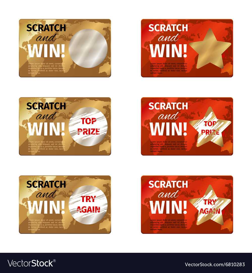 Scratch Card Design Template For Scratch Off Card Templates