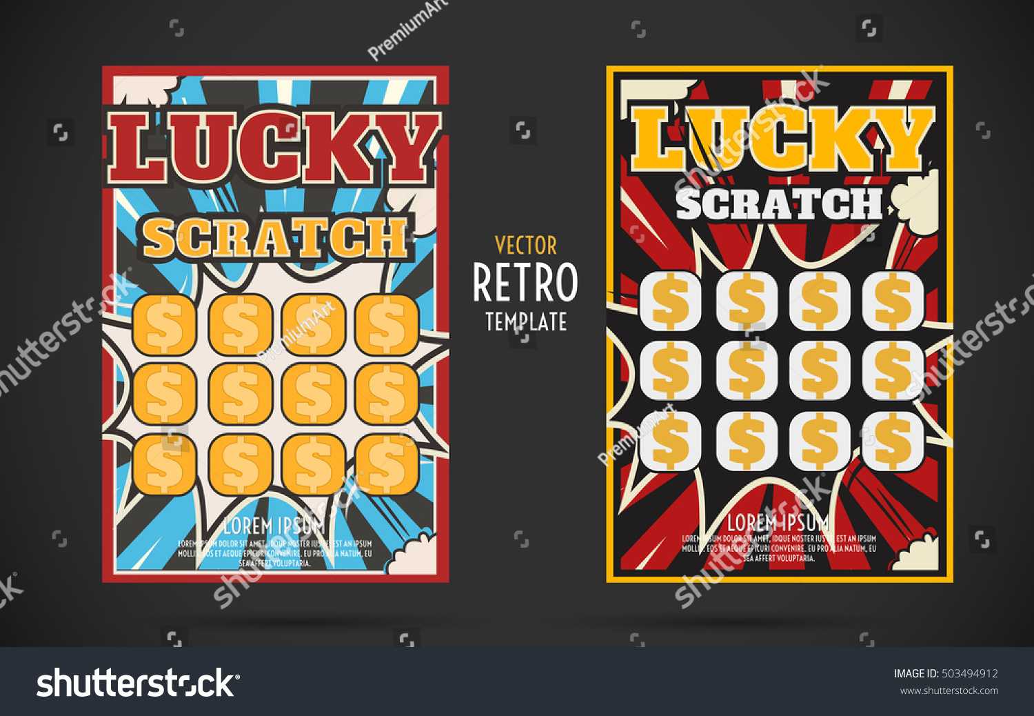 Scratch Off Lottery Card Retro Ticket Stock Image | Download Now Intended For Scratch Off Card Templates