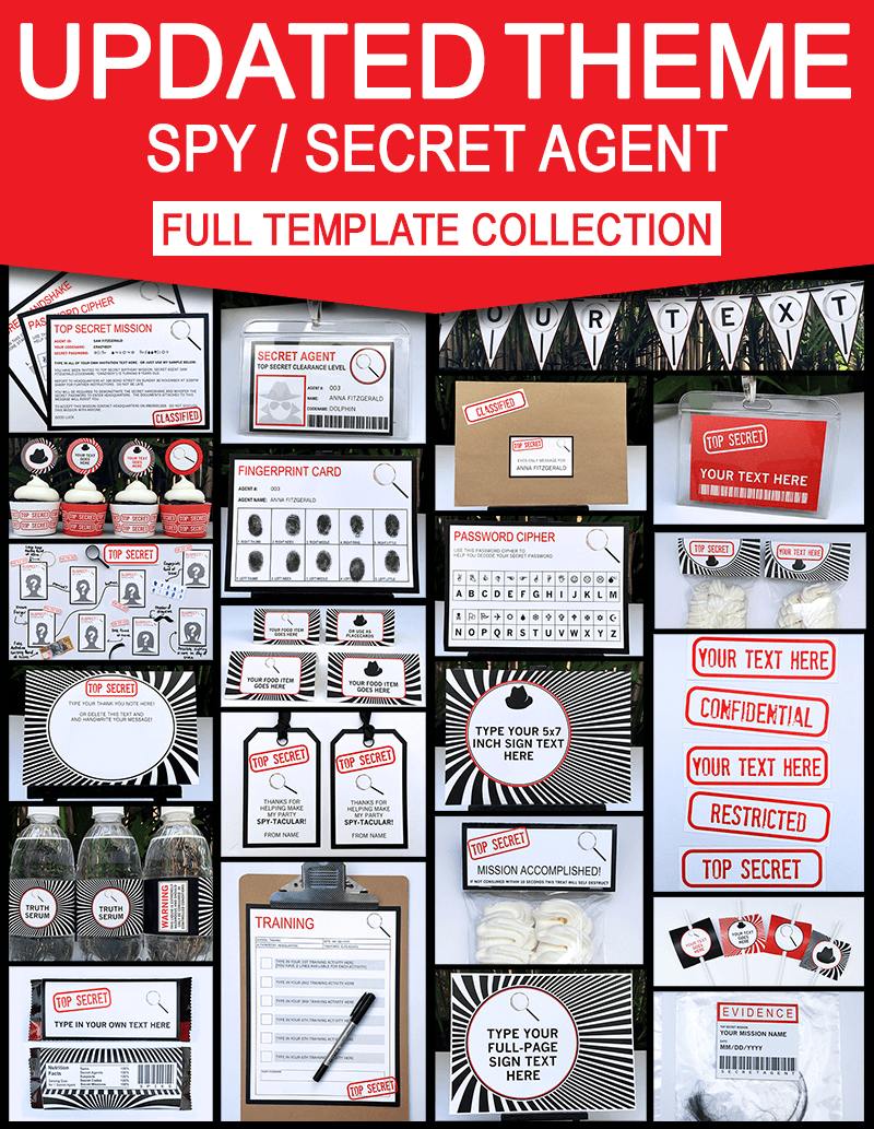 Secret Agent Birthday Party Invitations And Decorations | Spy Party Ideas With Regard To Spy Id Card Template