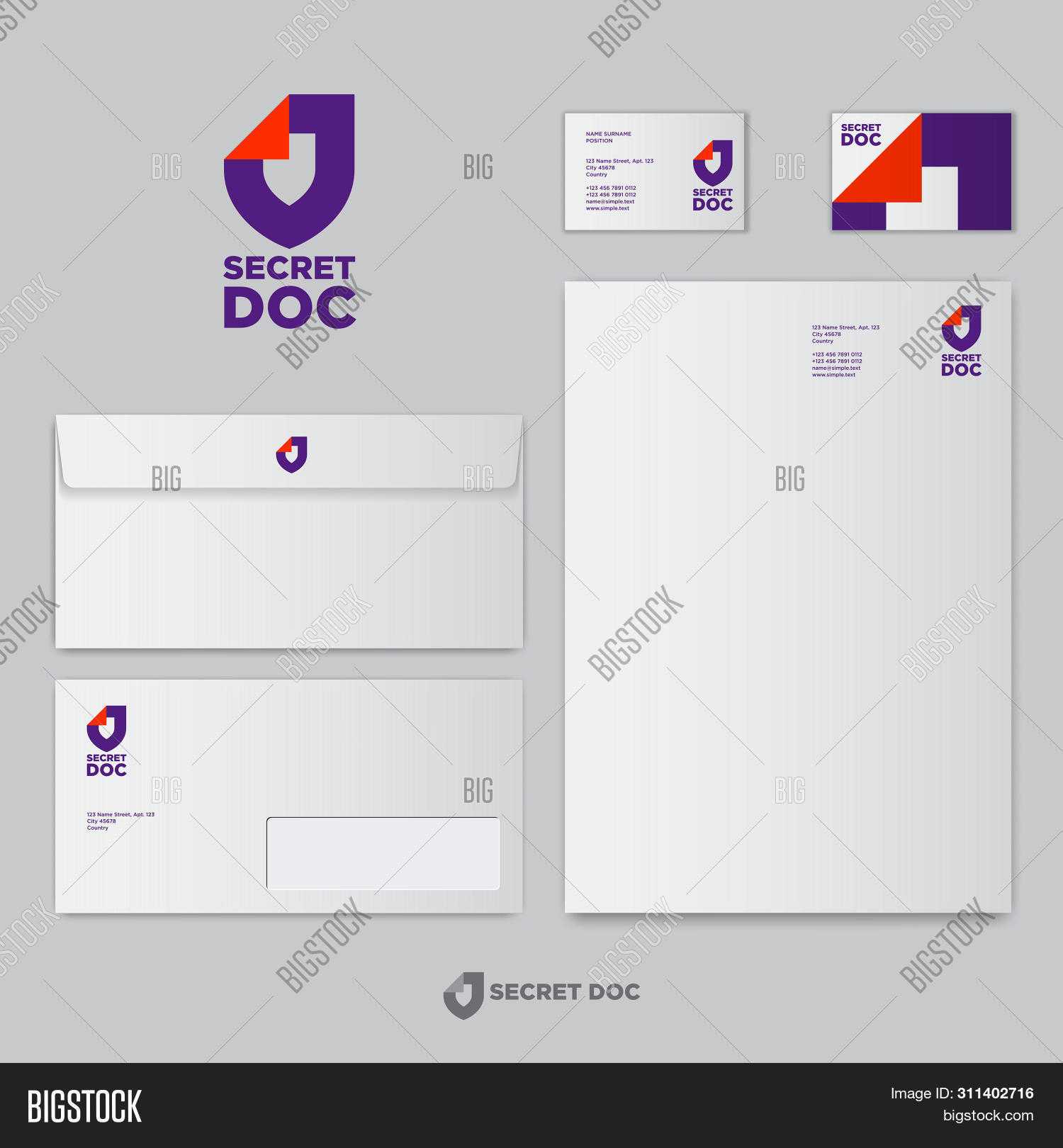 Secret Doc Logo. Vector & Photo (Free Trial) | Bigstock Throughout Shield Id Card Template