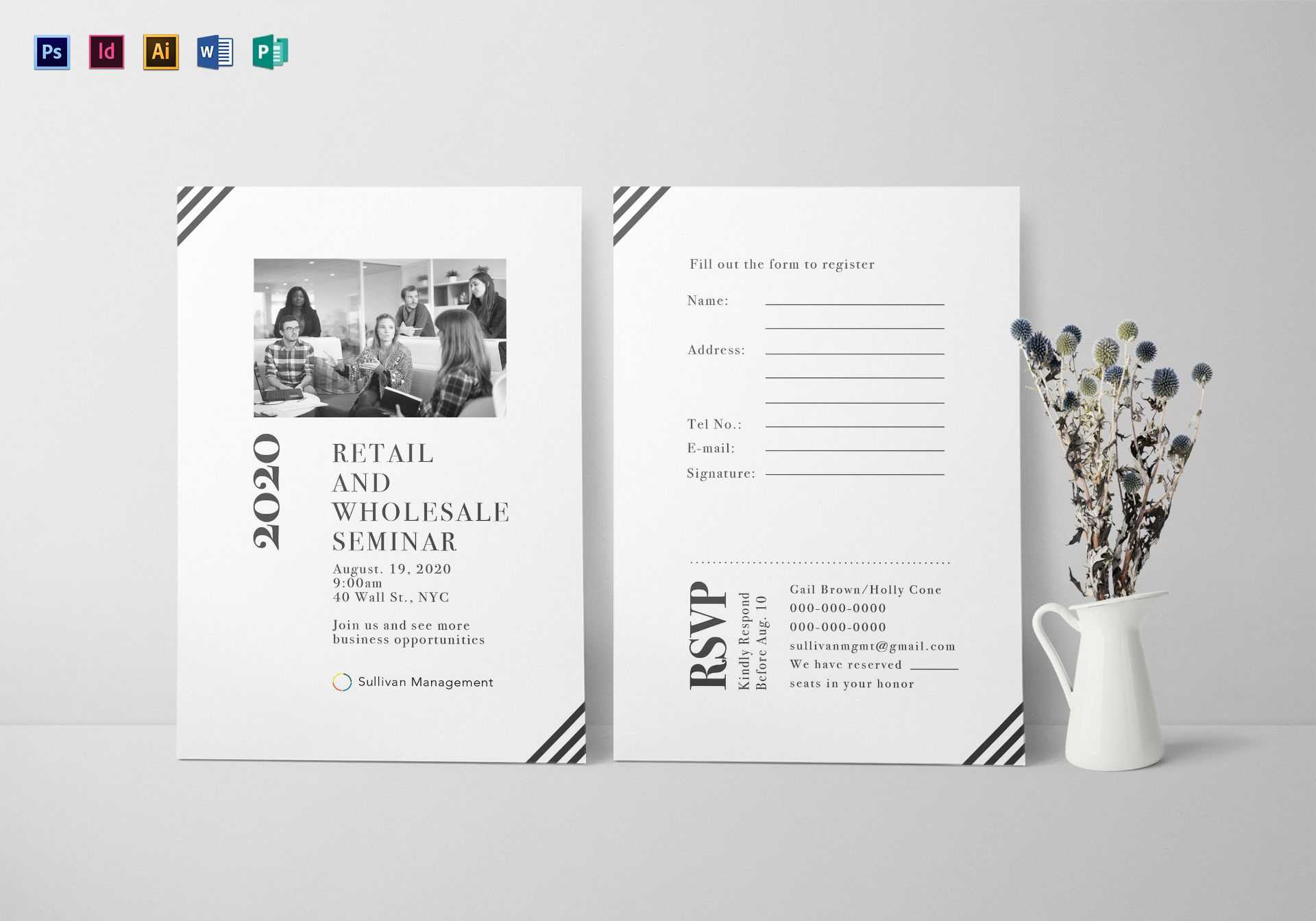 Seminar Invitation Card Template Intended For Seminar Invitation Card Template