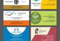 Set Christian Business Cards For The Church for Christian Business Cards Templates Free