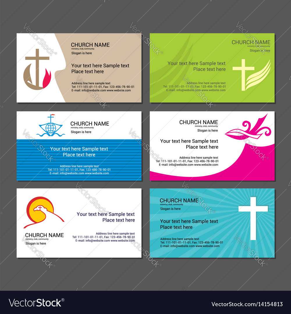 Set Christian Business Cards For The Church Intended For Christian Business Cards Templates Free