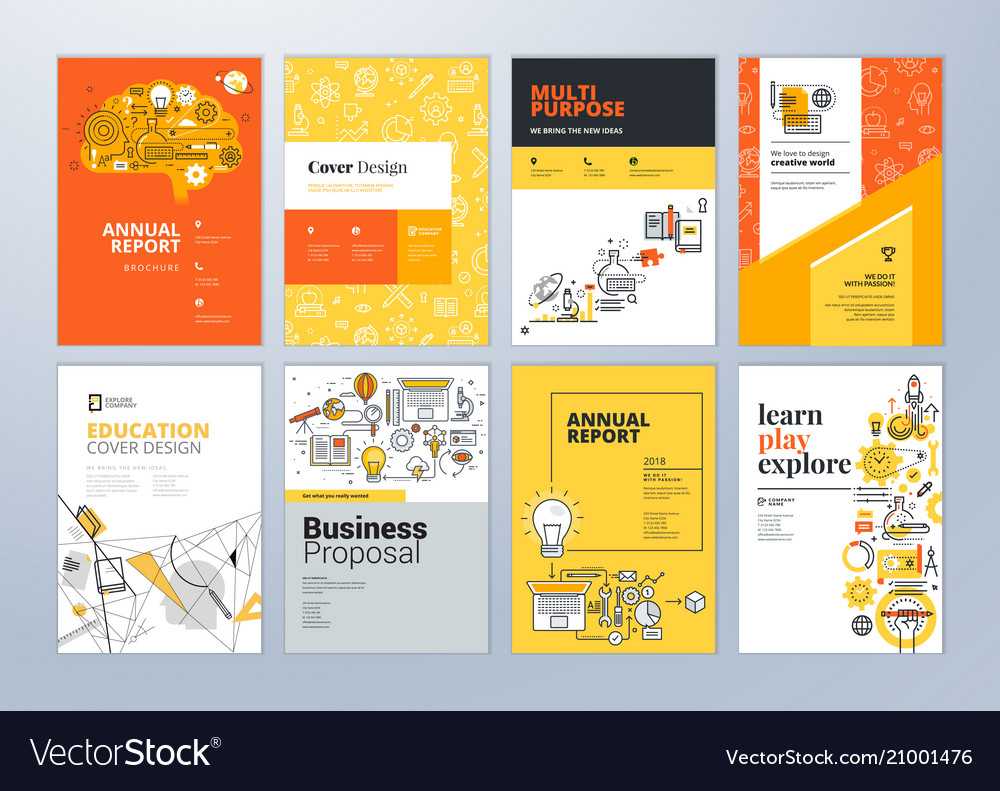 Set Of Brochure Design Templates Of Education Throughout Brochure Design Templates For Education