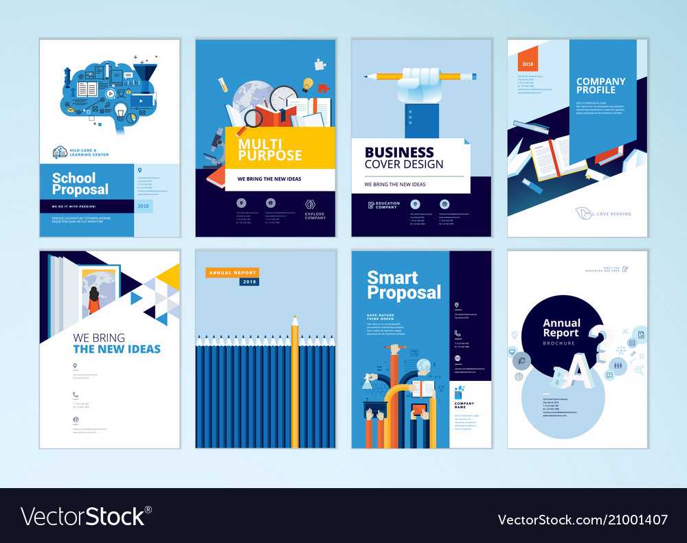 Set Of Brochure Design Templates Of Education With Regard To Brochure Design Templates For Education