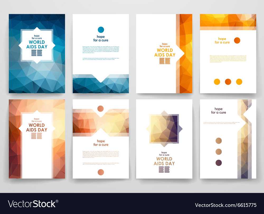 Set Of Brochure Poster Design Templates In World For Hiv Aids Brochure Templates