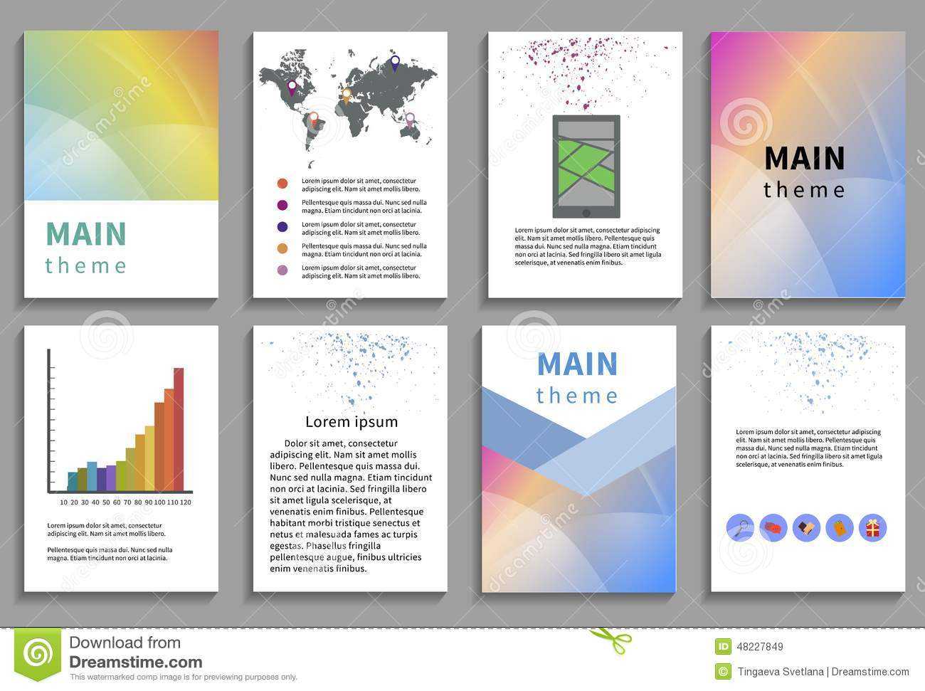 Set Of Flyer, Brochure Design Templates Stock Vector In Online Brochure Template Free