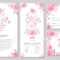 Set Of Wedding Invitation Card Templates With Watercolor Rose.. Regarding Save The Date Cards Templates