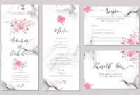 Set Of Wedding Invitation Card Templates With Watercolor Rose.. within Sample Wedding Invitation Cards Templates