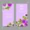 Set Of Wedding Invitation Cards Design. Beautiful Mallow Flowers.. Regarding Invitation Cards Templates For Marriage