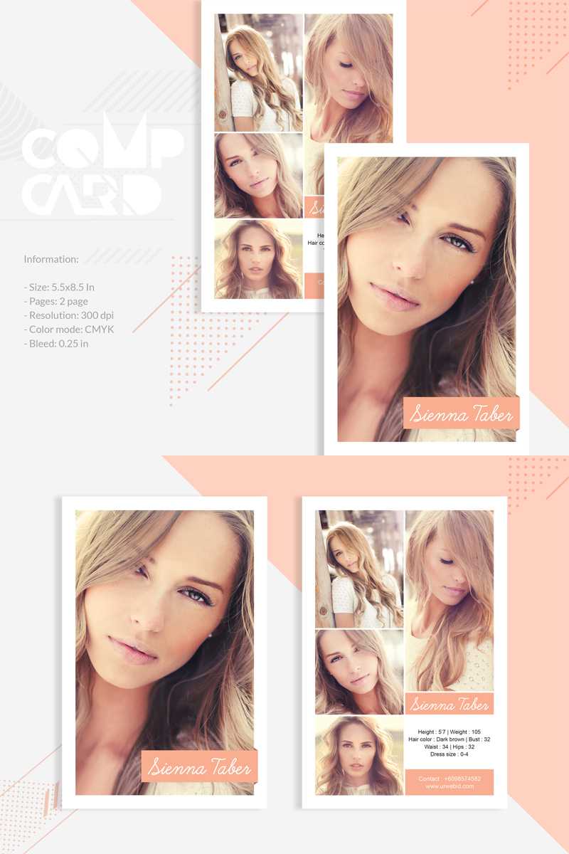 Sienna Taber – Modeling Comp Card Corporate Identity Template Pertaining To Download Comp Card Template