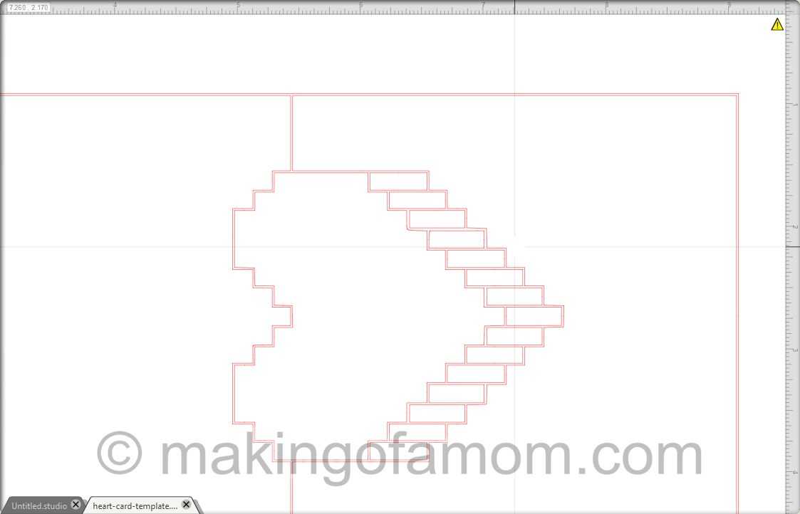 Silhouette Tutorial: Valentine Pixelated Popup Heart Card Inside Pixel Heart Pop Up Card Template