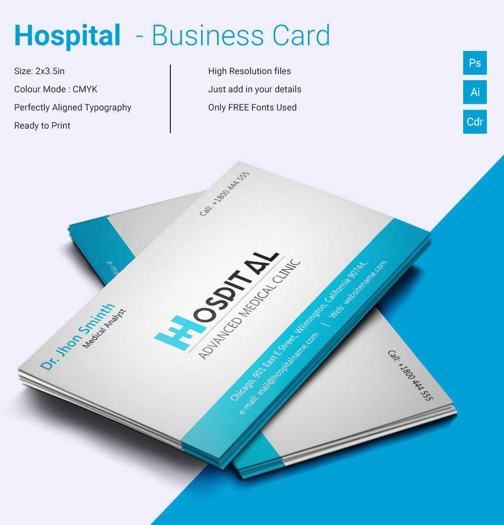 Simple Hospital Business Card Template | Free & Premium With Call Card Templates