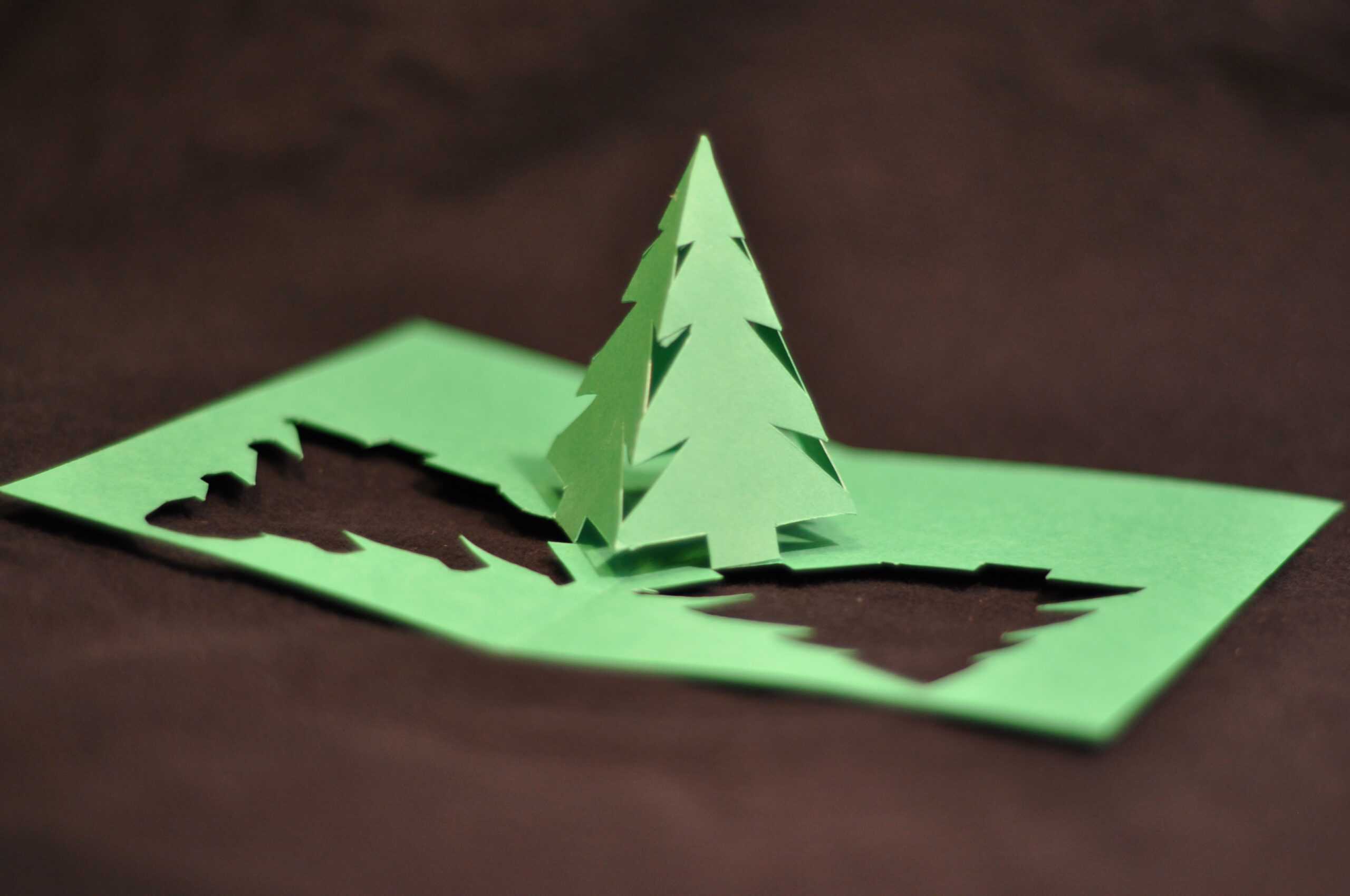 Simple Pyramid Christmas Tree Pop Up Card Template Pertaining To 3D Christmas Tree Card Template