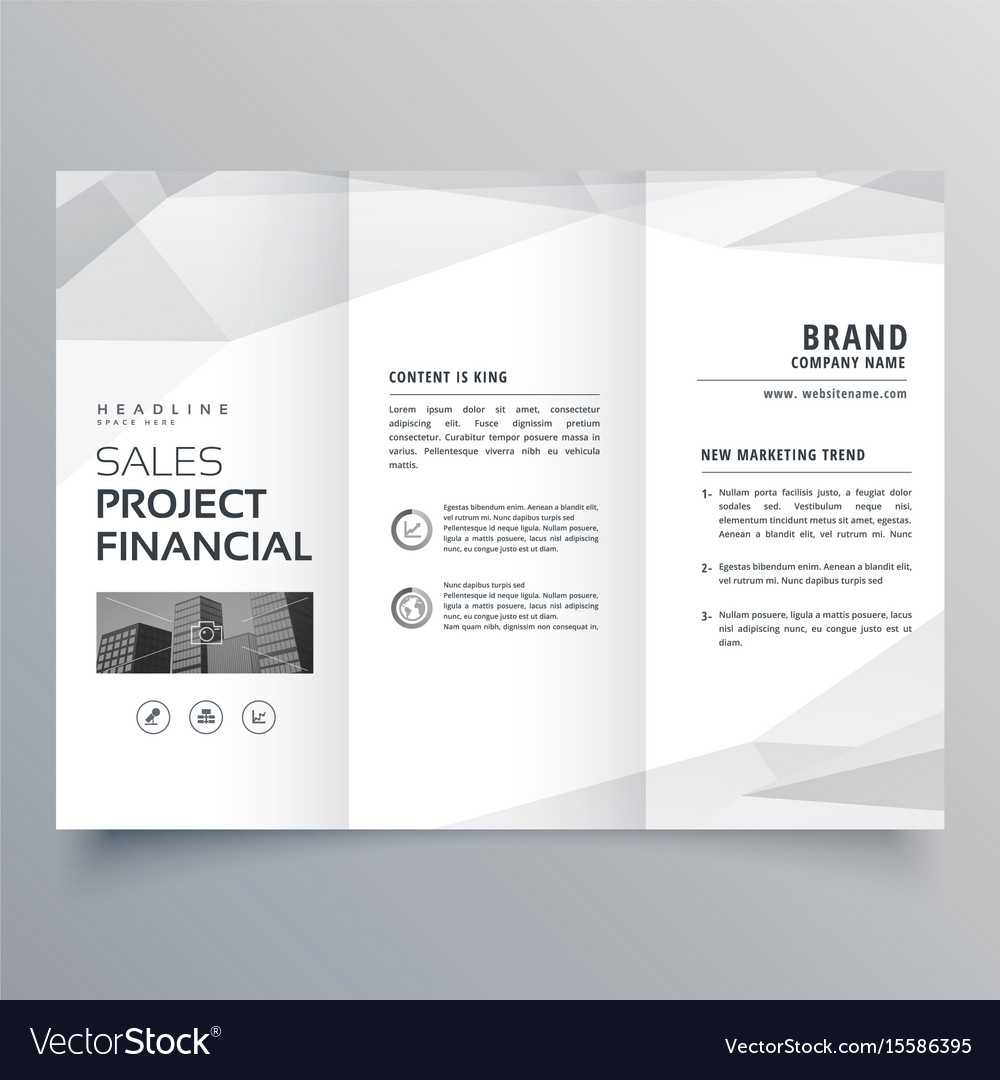 Simple Trifold Brochure Template Design With Intended For One Page Brochure Template
