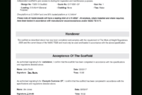 Smart Handovers - Smart Scaffolder in Handover Certificate Template