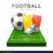 Soccer Football Poster 3D Whistle Ball Card Intended For Football Referee Game Card Template