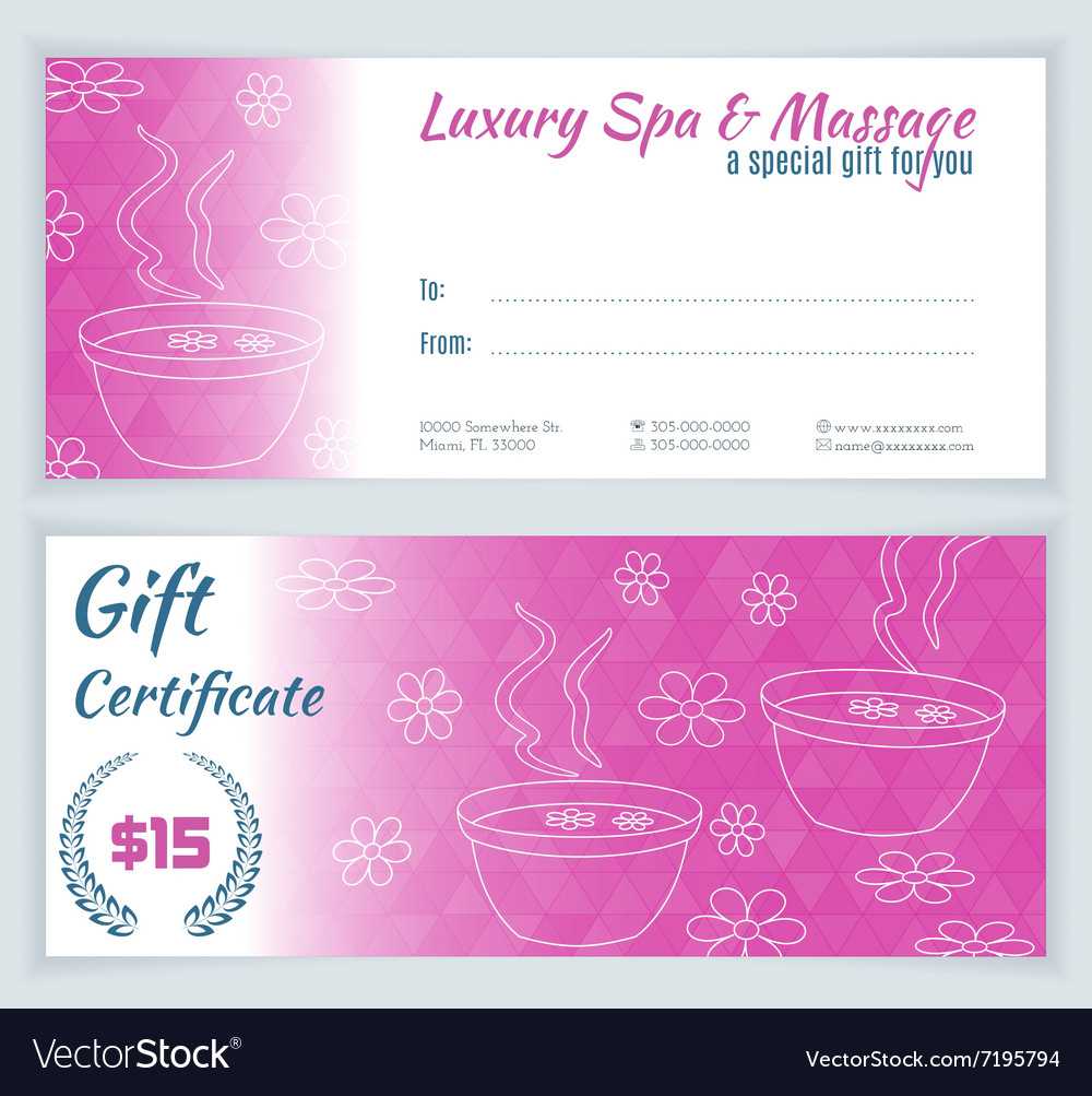 Spa Massage Gift Certificate Template Throughout Massage Gift Certificate Template Free Download