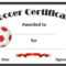 Sports Certificate Templates Free Printable Brochure Inside Soccer Certificate Templates For Word