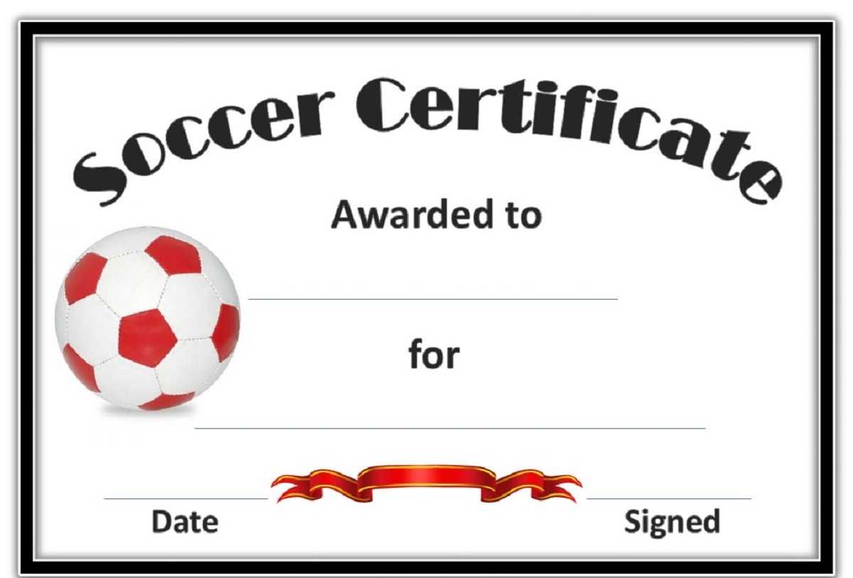 Sports Certificate Templates Free Printable Brochure Inside Soccer Certificate Templates For Word