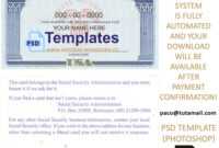 Ssn Usa Social Security Number Template pertaining to Editable Social Security Card Template