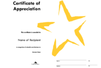 Star Award Certificate Templates Free Image in Star Award Certificate Template