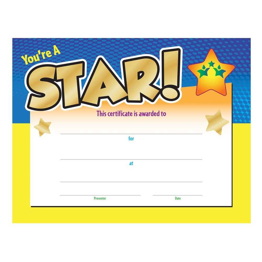 Star Award Template – Tezat.refinedtraveler.co Throughout Star Performer Certificate Templates