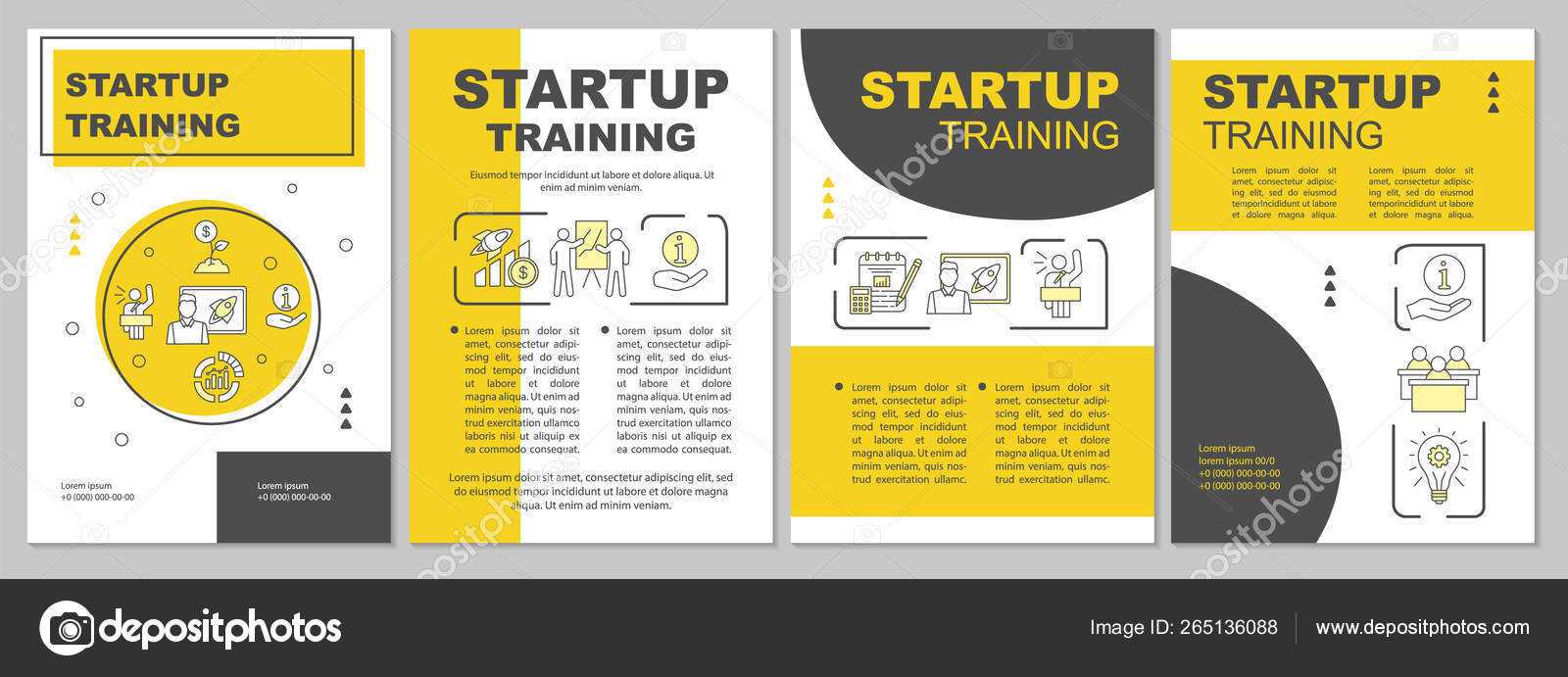 Startup Training Brochure Template Layout — Stock Vector Pertaining To Training Brochure Template