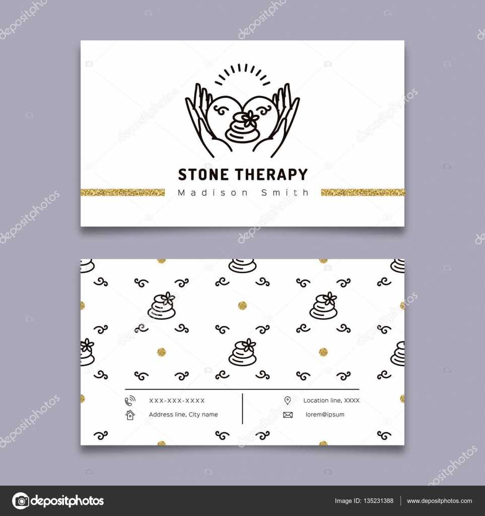 Stone Therapy Business Card. Massage, Beauty Spa, Relax Throughout Massage Therapy Business Card Templates