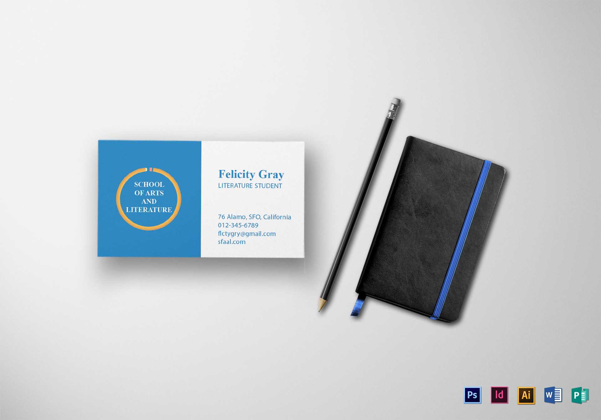 Student Business Card Template Throughout Student Business Card Template