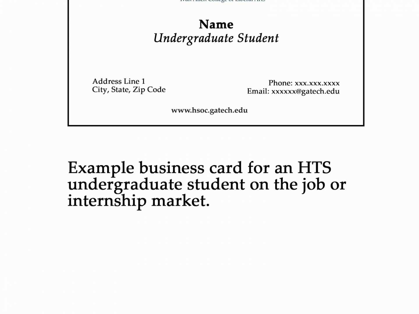 Student Business Cards Template – Templateshub Throughout Student Business Card Template